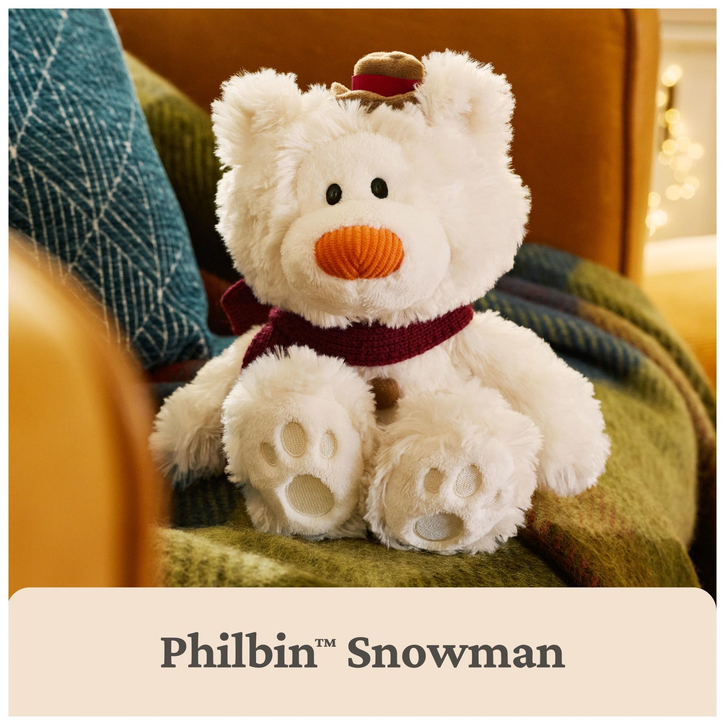 GUND Philbin Snowman 10-Inch Stuffed Animal Plush Toy with Winter Outfit