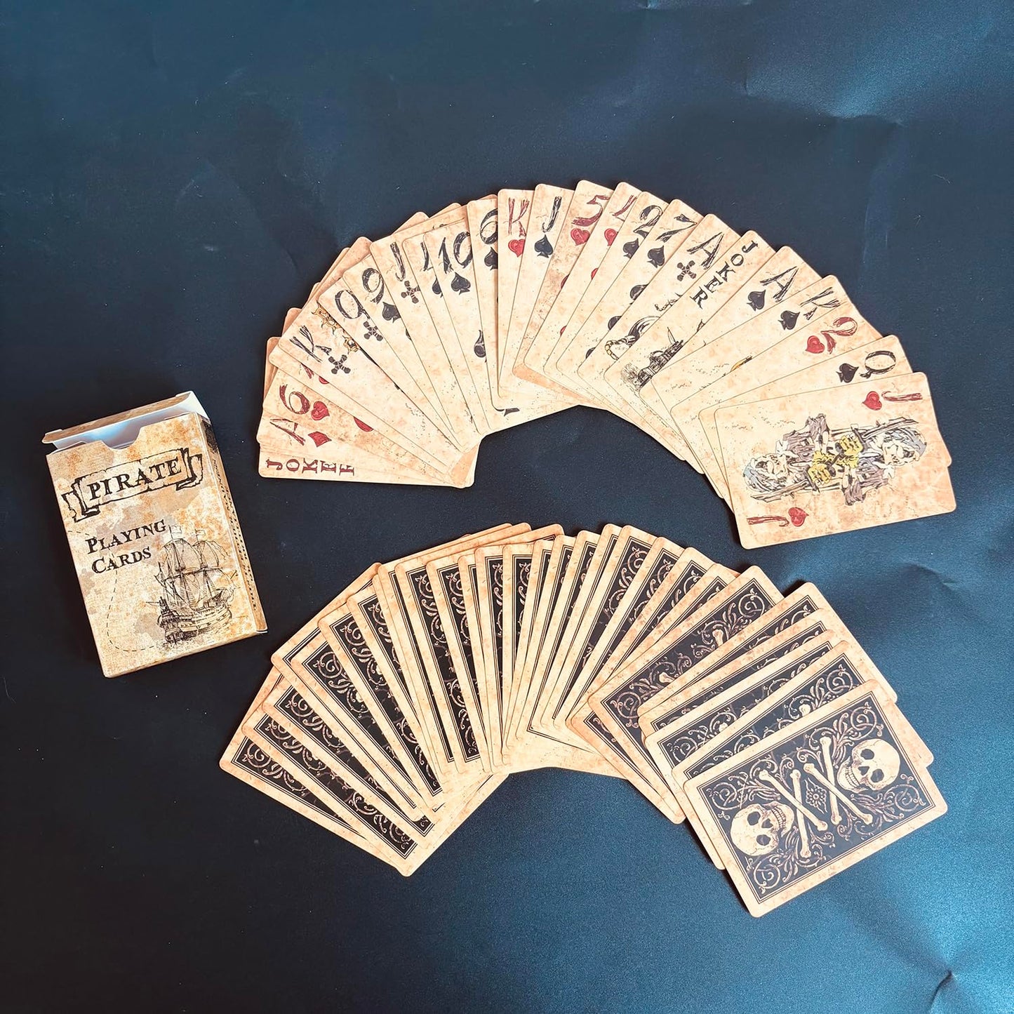 Black Lotus Pirate King Collection Playing Cards Poker Deck 54 Cards Retro Style for Entertainment