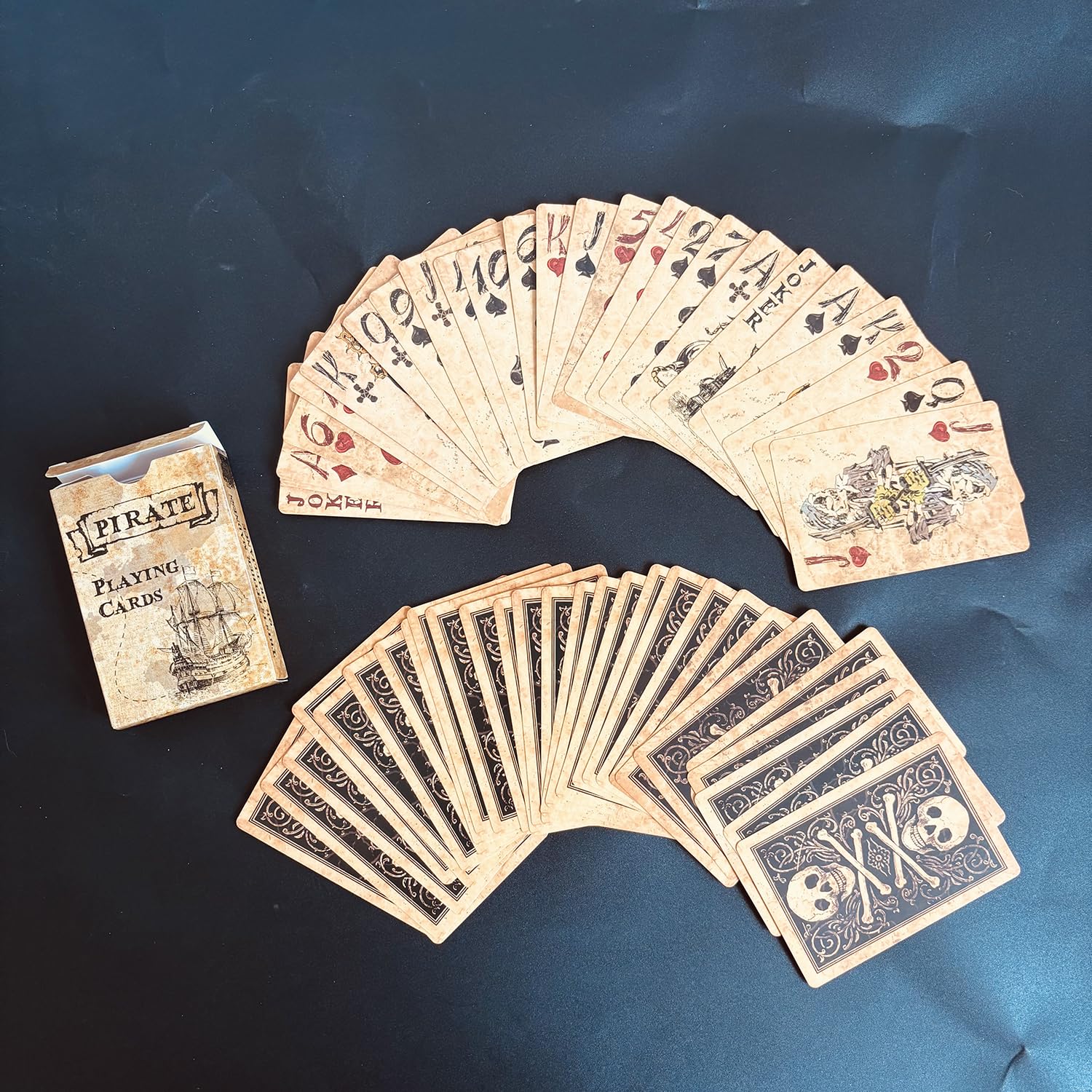 Black Lotus Pirate King Collection Playing Cards Poker Deck 54 Cards Retro Style for Entertainment