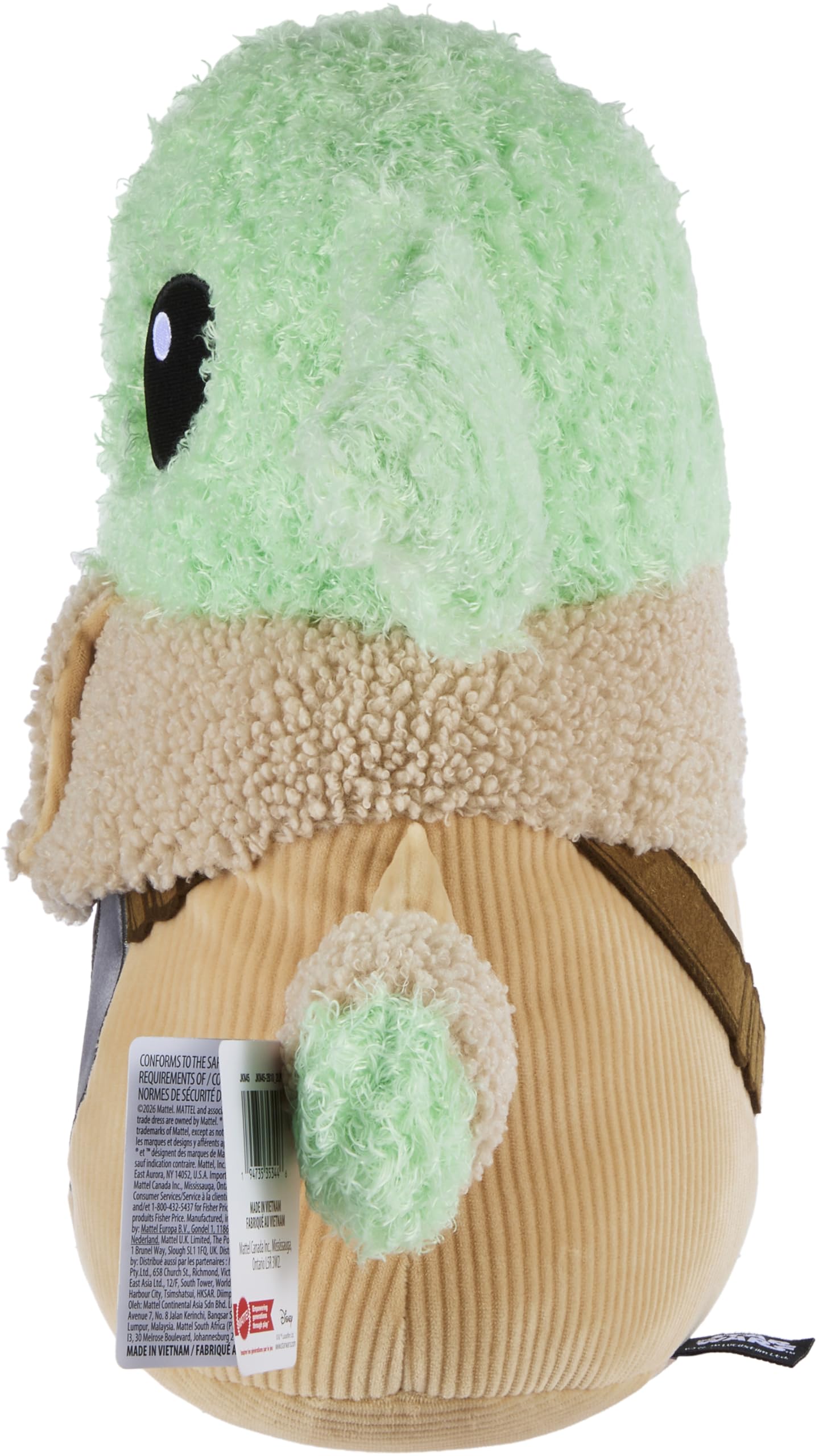 Mattel Star Wars the Mandalorian & Grogu Movie Grogu 12-inch Tall Plush with Embroidered Rondel Design on Chest Fuzzy Multi-Textured Soft Plush