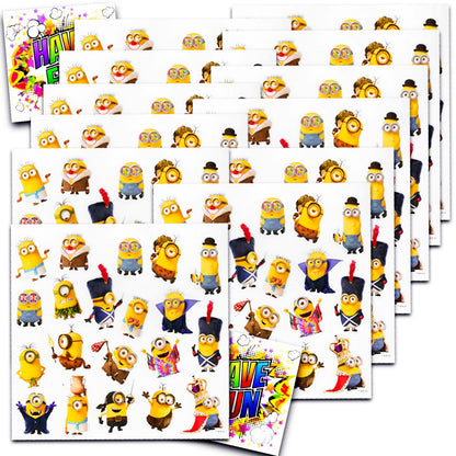 Despicable Me 3 Stickers Party Favors - Bundle of 12 Sheets 240+ Stickers Plus 2 Specialty Stickers!