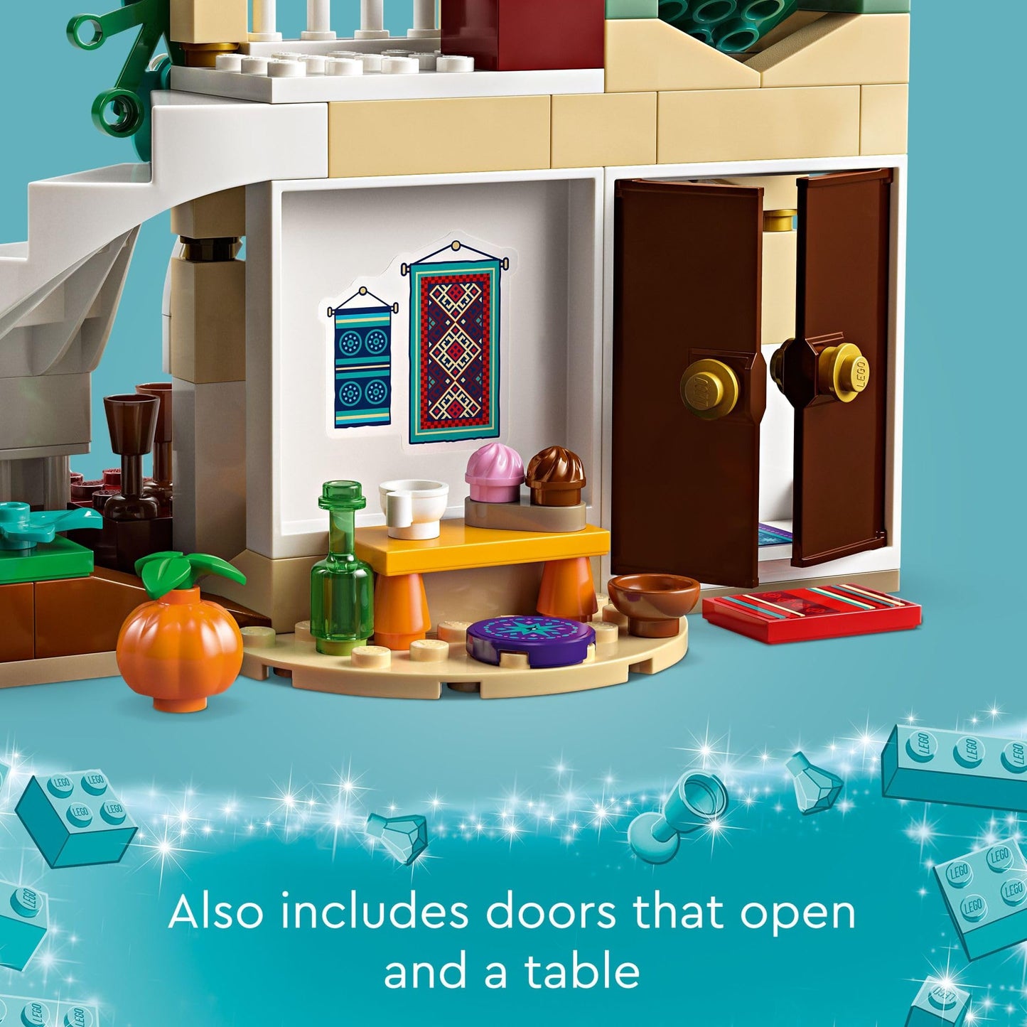 LEGO Disney Wish: Asha in The City of Rosas 43223 Building Toy Set, A Buildable Model from The Disney Movie to Inspire Adventures and Creative Play,