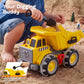 Vroomix JOVA Dump Truck for Toddlers, Construction Toys with Realistic Sounds, LED Light up Wheels, Heavy-Duty Plastic Indoor & Outdoor Beach and Sand