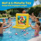 TicTac Shot Pool Toys Games for Kids & Adults, 2-in-1 Pool Basketball Hoop & Dart Target, Family Pool Party Games with Multiple Balls (Yellow)