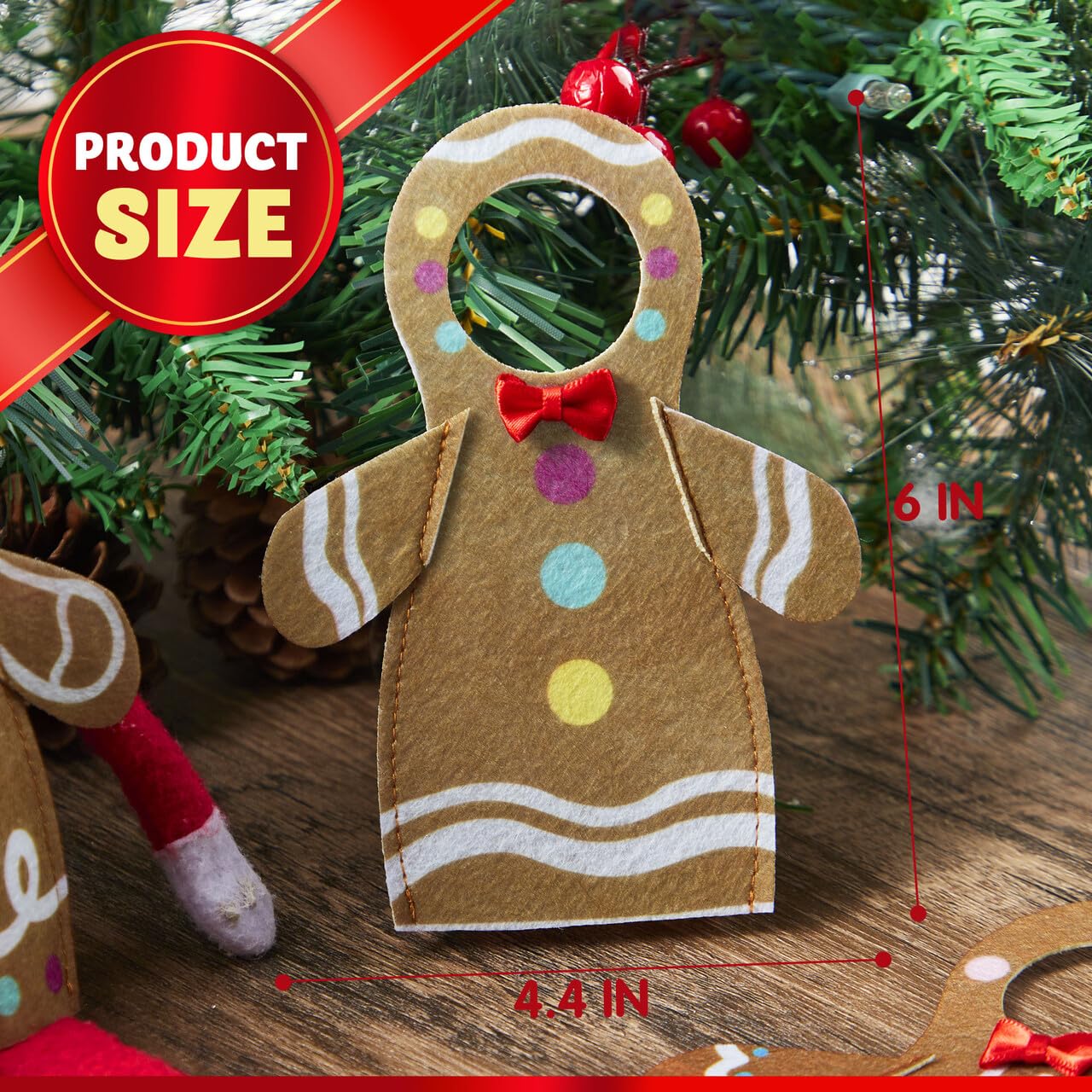 JOYIN 3 PCS Xmas Doll Clothing Gingerbread Set, Gingerbread Doll Outfits Christmas Accessories Outfits for Christmas Party Decorations and Xmas