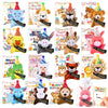 Birthday Animal Plush Keychains Bulks - Valentines Day Gifts for Kids, Small Stuffed Animals Toys with Gift Bags, School Classroom Party Favors