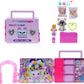 Polly Pocket Doll & Playset, Disco Dance Fashion Reveal Unboxing Travel Toy with 3-inch Hoodie Buddy Doll, 16 Accessories & Surprise Water Play