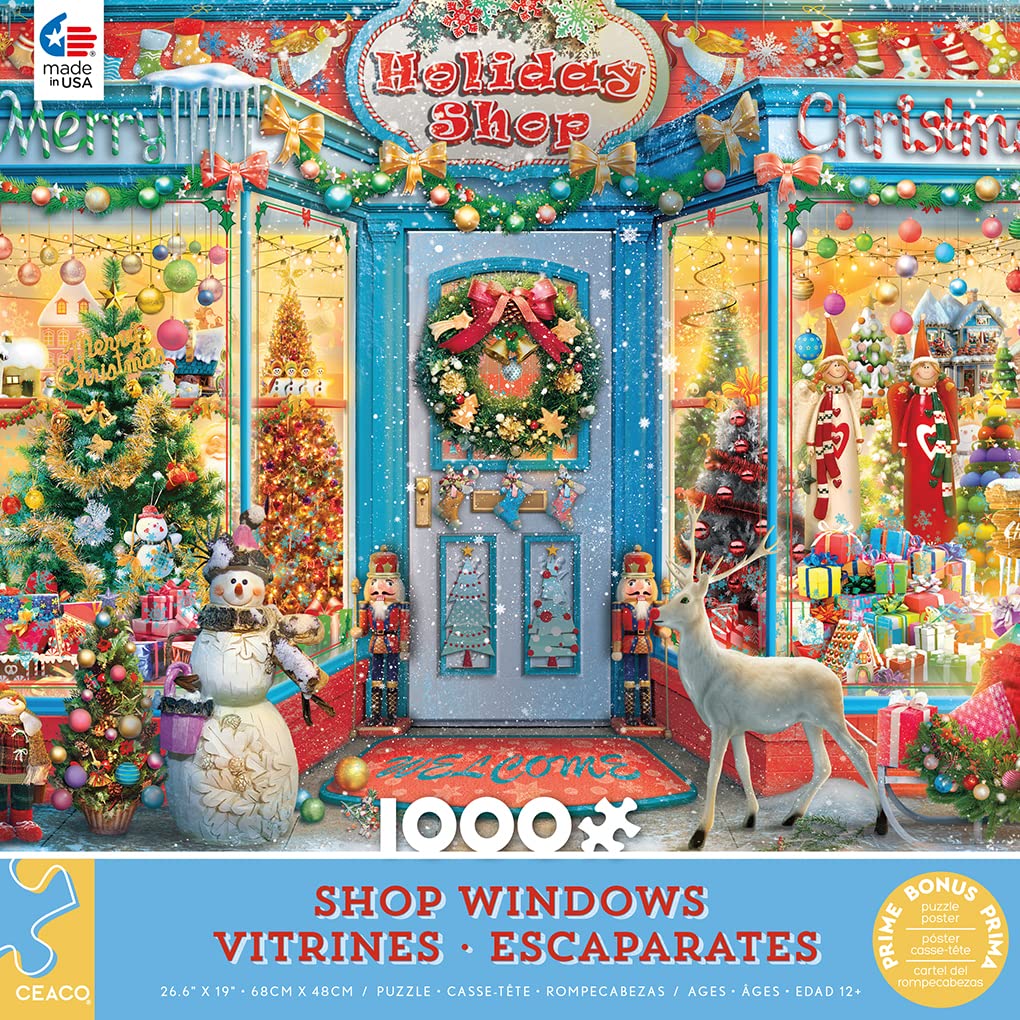 Ceaco - Shop Windows - Holiday Shop 2-1000 Piece Jigsaw Puzzle