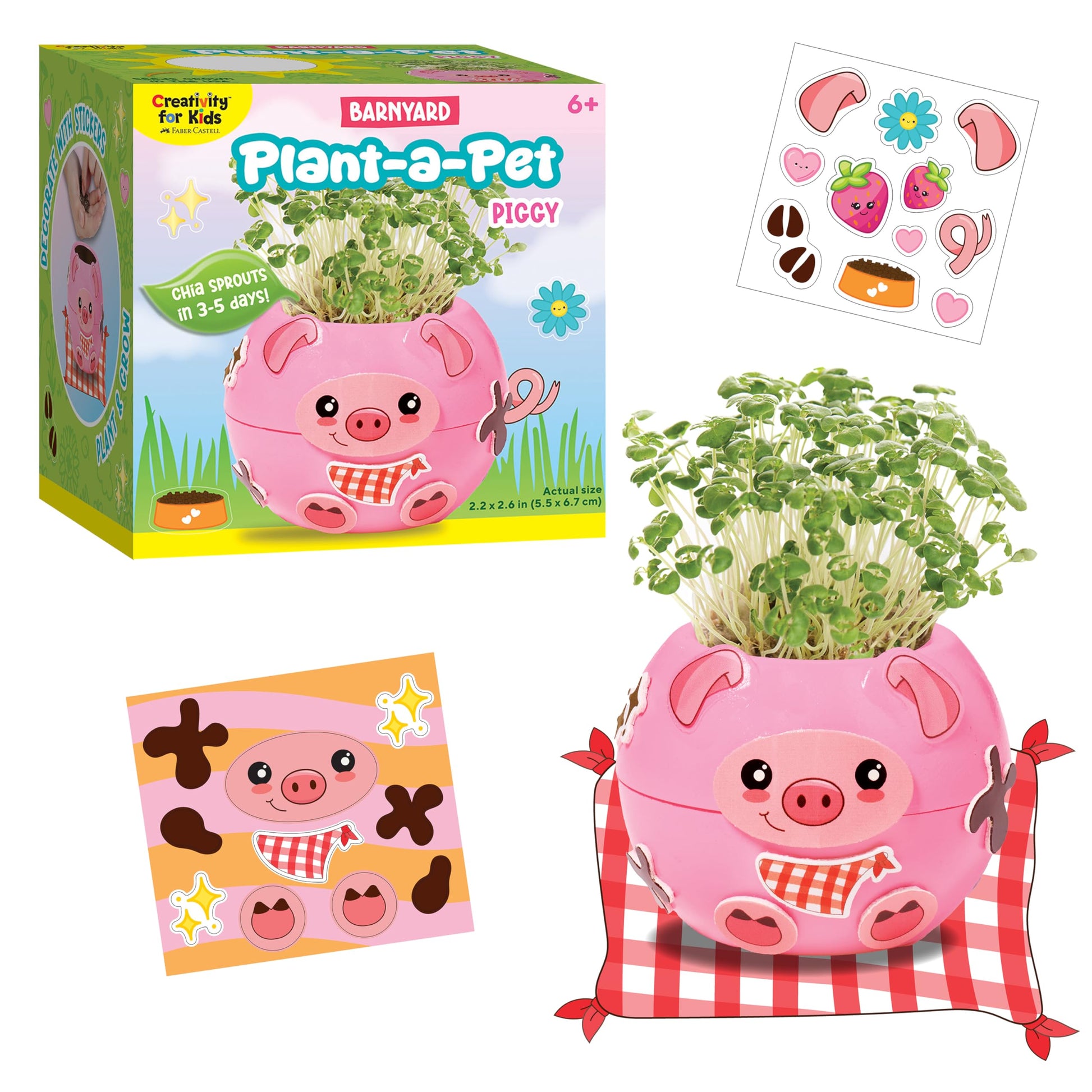 Creativity for Kids Plant-a-Pet Barnyard Pig, Grow Kit