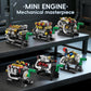 HJPLPXH Mini V8 Engine Building Blocks Set, Mechanical Desk Display