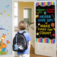 71 x 35 Inches Welcome First Day of School Motivational Door Cover Banner for Doorway Wall, Large Dream Big Never Give Up Make Every Day Count Poster