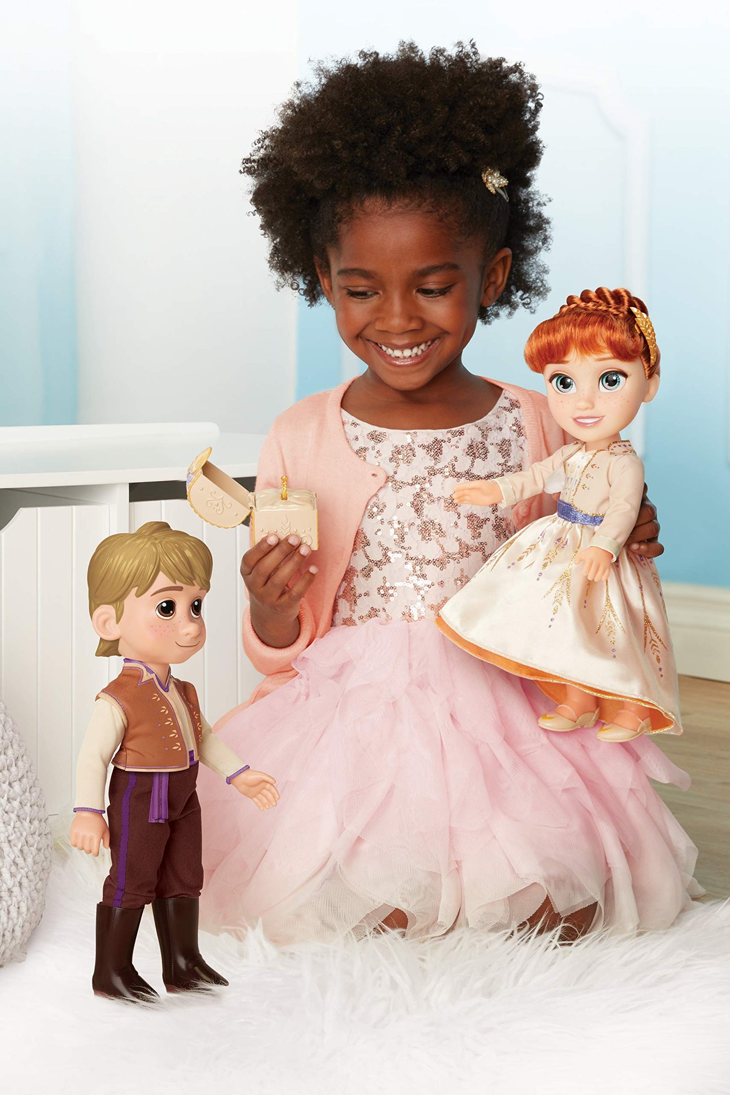 Disney Frozen 2 Anna & Kristoff Dolls Proposal Gift Set, Comes with Ring & Ring Box! Features Authentic Film Details & Design - for Ages 3+