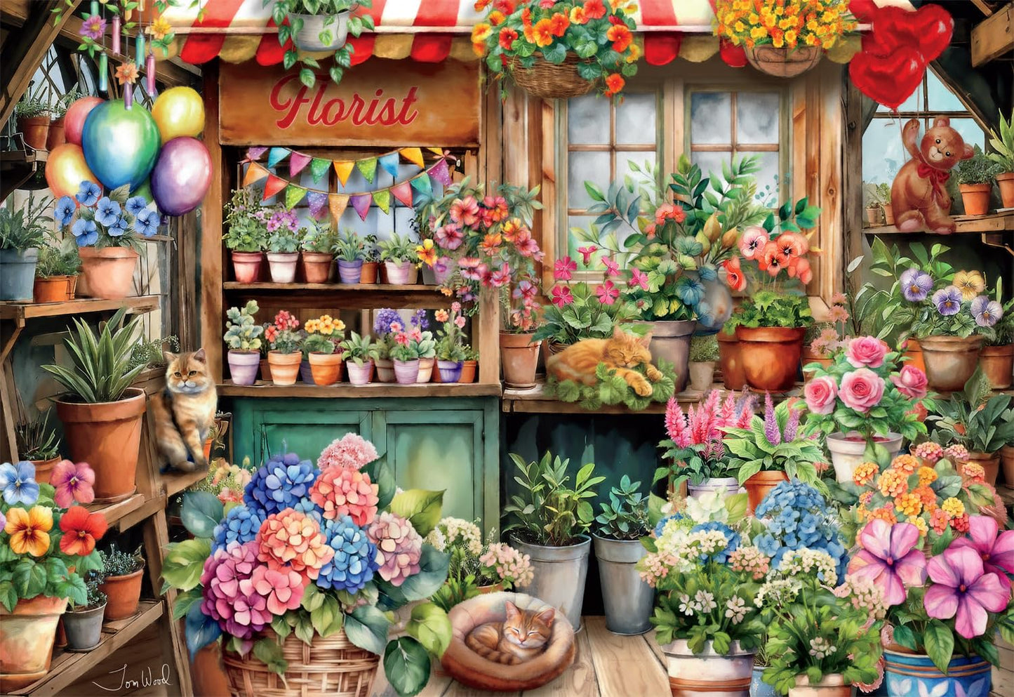 Buffalo Games - The Flower Shop - 2000 Piece Jigsaw Puzzle for Adults