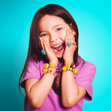 B. toys - Pop Arty! 500 Pieces - Jewlery Making Kit - Creative Pop Snap Bead Set for Kids - DIY Craft Jewelry Making Kit - Necklaces, Rings, Bracelets