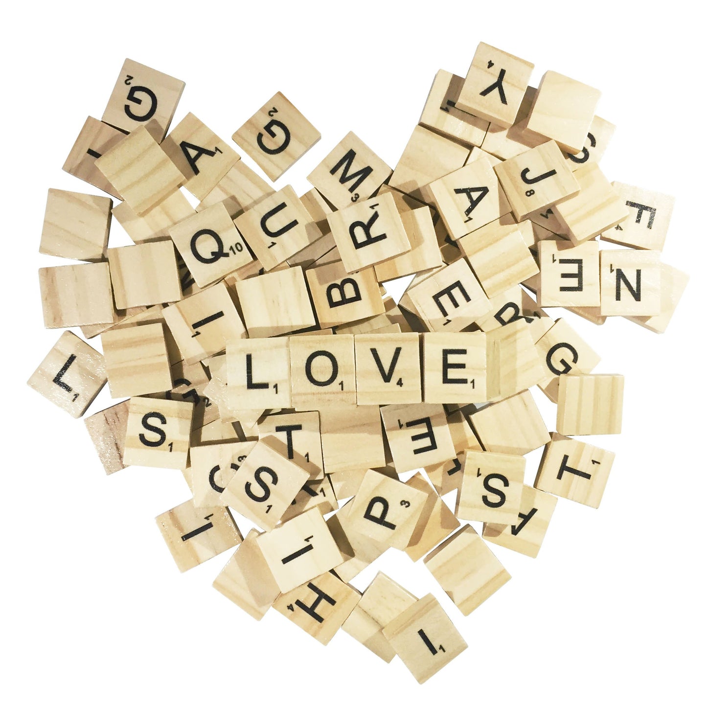 PERRIROCK 500 Pcs Wood Scrabble Tiles - Scrabble Letters - 5 Complete Sets - Wood Tiles - Great for Crafts, Letter Tiles, Spelling by Clever Delights