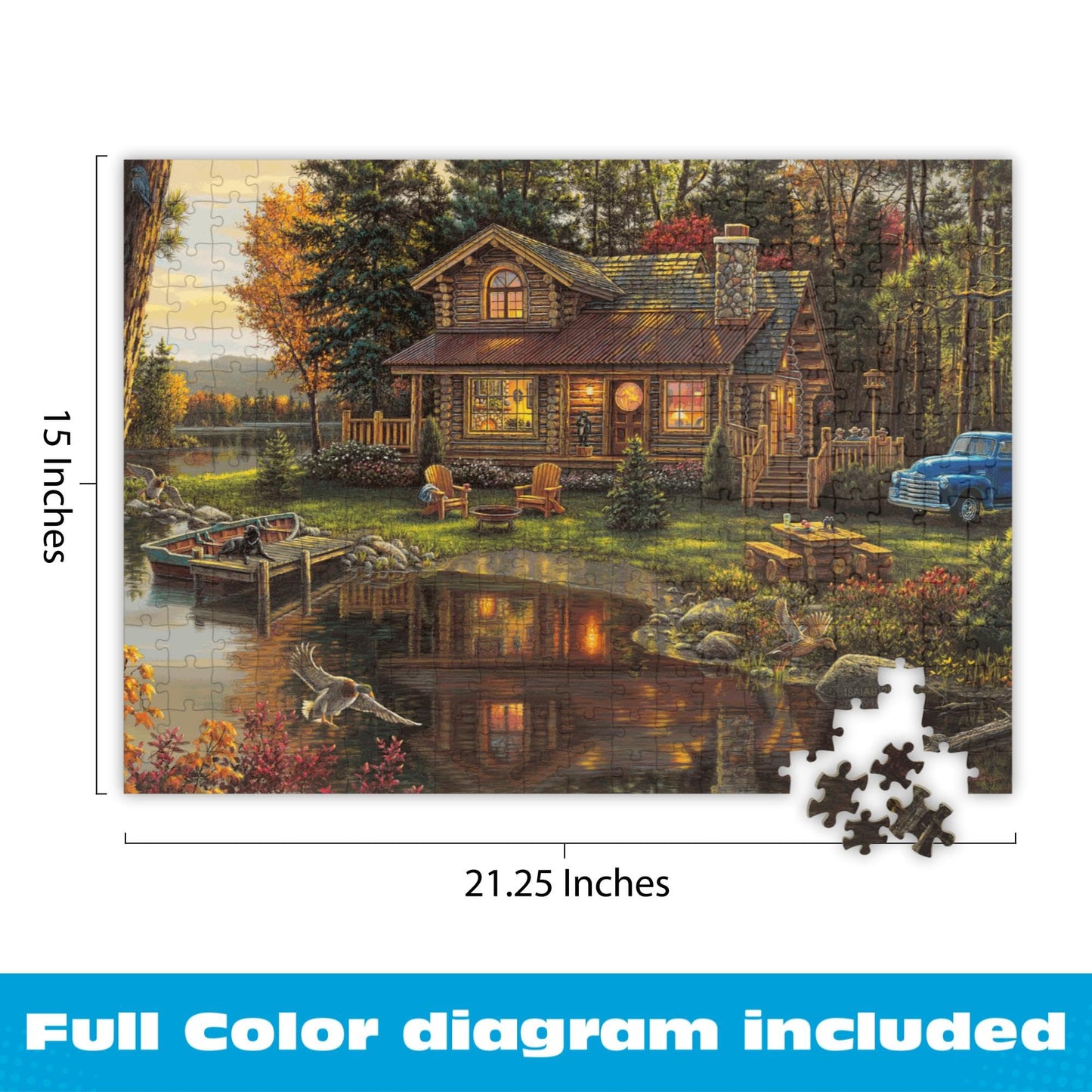 Buffalo Games - Peace Like A River - 300 Large Piece Puzzle for Adults