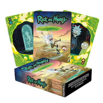 Aquarius Rick and Morty Playing Cards Standard Size - Themed Novelty Deck with 52 Unique Sci‑Fi Designs - Collectible Merchandise Gift for Teens