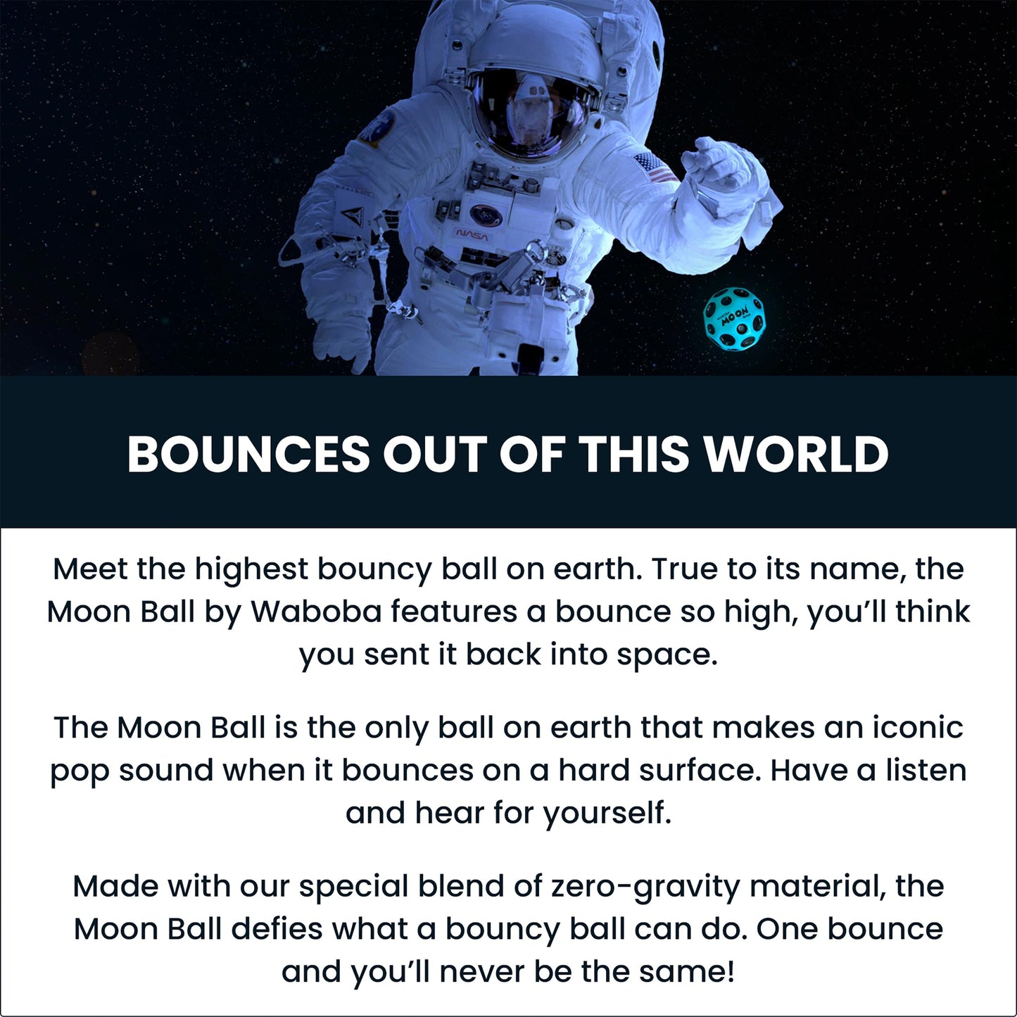 Waboba Moon Ball Gradient, Undersea, Hyper Bouncy