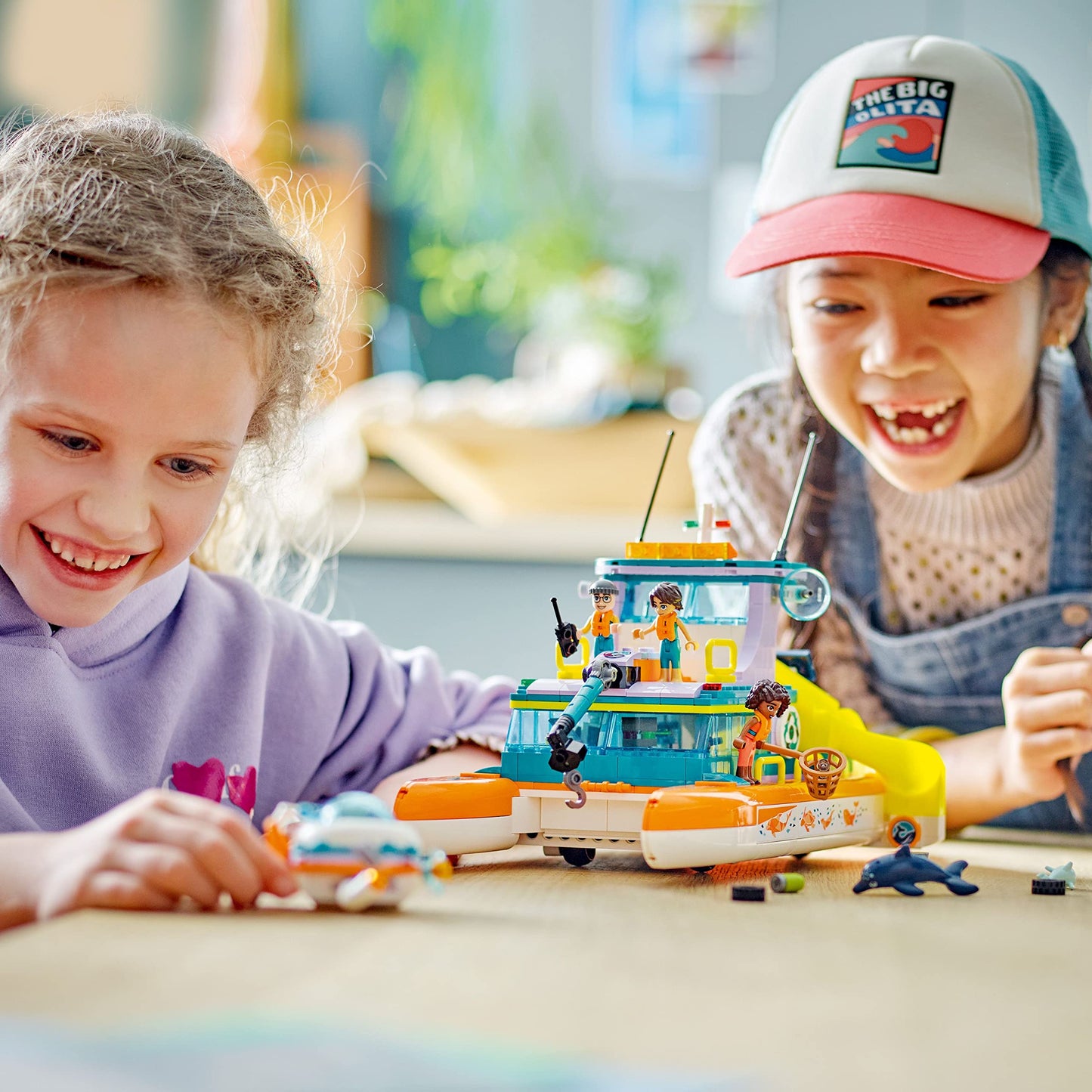 LEGO Friends Sea Rescue Boat 41734 Building Toy Set for Boys & Girls Ages 7+ Who Love The Sea, Includes 4 Mini-Dolls, a Submarine, Baby Dolphin