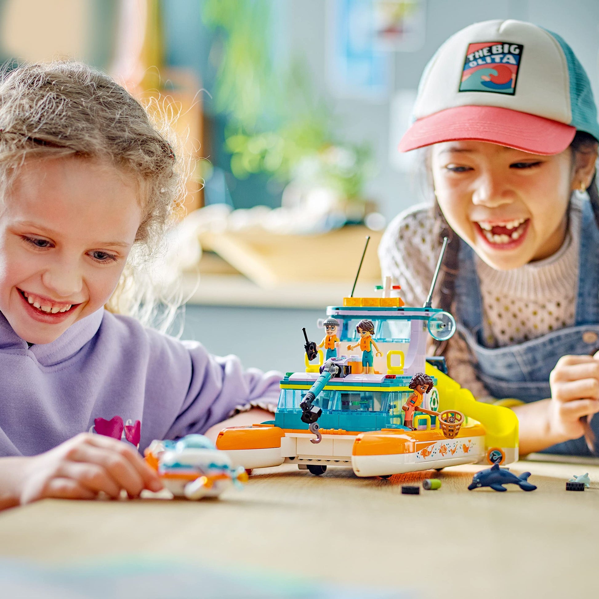 LEGO Friends Sea Rescue Boat 41734 Building Toy Set for Boys & Girls Ages 7+ Who Love The Sea, Includes 4 Mini-Dolls, a Submarine, Baby Dolphin