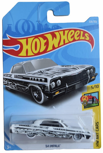 Hot Wheels '64 Impala, Art Cars 5/10 [White/Black] 326/365