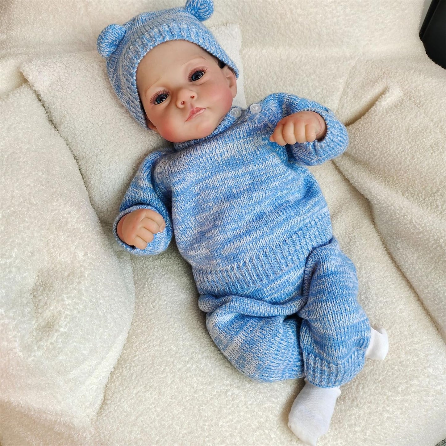 GYCV Lifelike Reborn Baby Dolls Twins Boy Girl 18 Inch Realistic Newborn Baby Dolls Twins that Look Real Reborn Baby Toy Set with Feeding Accessories