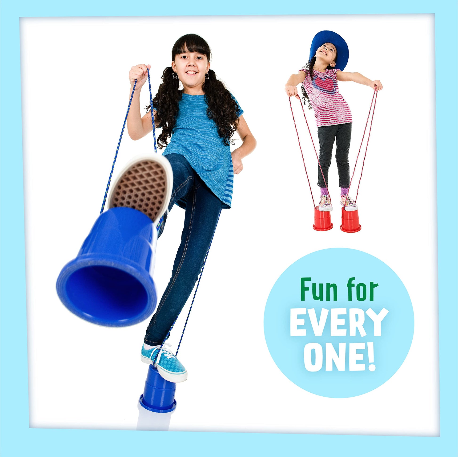 Just Jump It EZ Can Steppers Kids Stilts, Balance Stepping Stones for Kids, Walking Platform Stilt Sensory Stomper Toy for Children