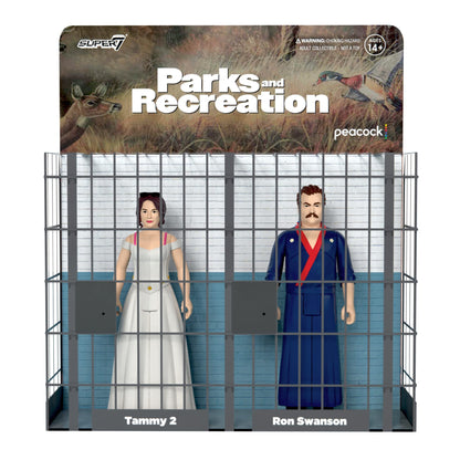 Super7 Parks and Recreation Ron and Tammy 2 Wedding Night - (2-Pack) 3.75" Parks and Rec Action Figures with Accessory Classic TV Show Collectibles