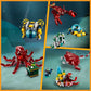 LEGO Creator 3 in 1 Sunken Treasure Mission Submarine Toy, Underwater Creatures Transform from Octopus tp Lobster to Manta Ray, Fun Sea Animal