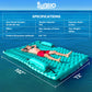 Sunrio 2025 Upgrade 102''*72'' Giant Inflatable Floating Mat-Pool Float Lake Floats for Adults with Pool Hammock Pool Mats for Floating Swimming Pool