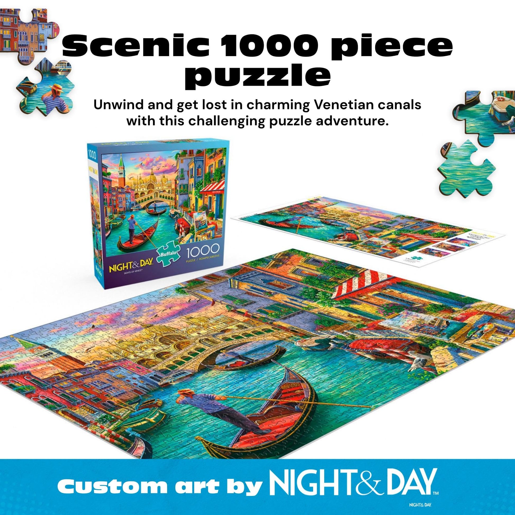 Buffalo Games - Sights of Venice - 1000 Piece Jigsaw Puzzle for Adults
