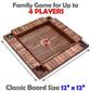 Sterling Games 12 Inches Shut The Box Game for 4 Players, Family Dice Game with 12 Numbers Box, Nautical Themed Large Wooden Game Board