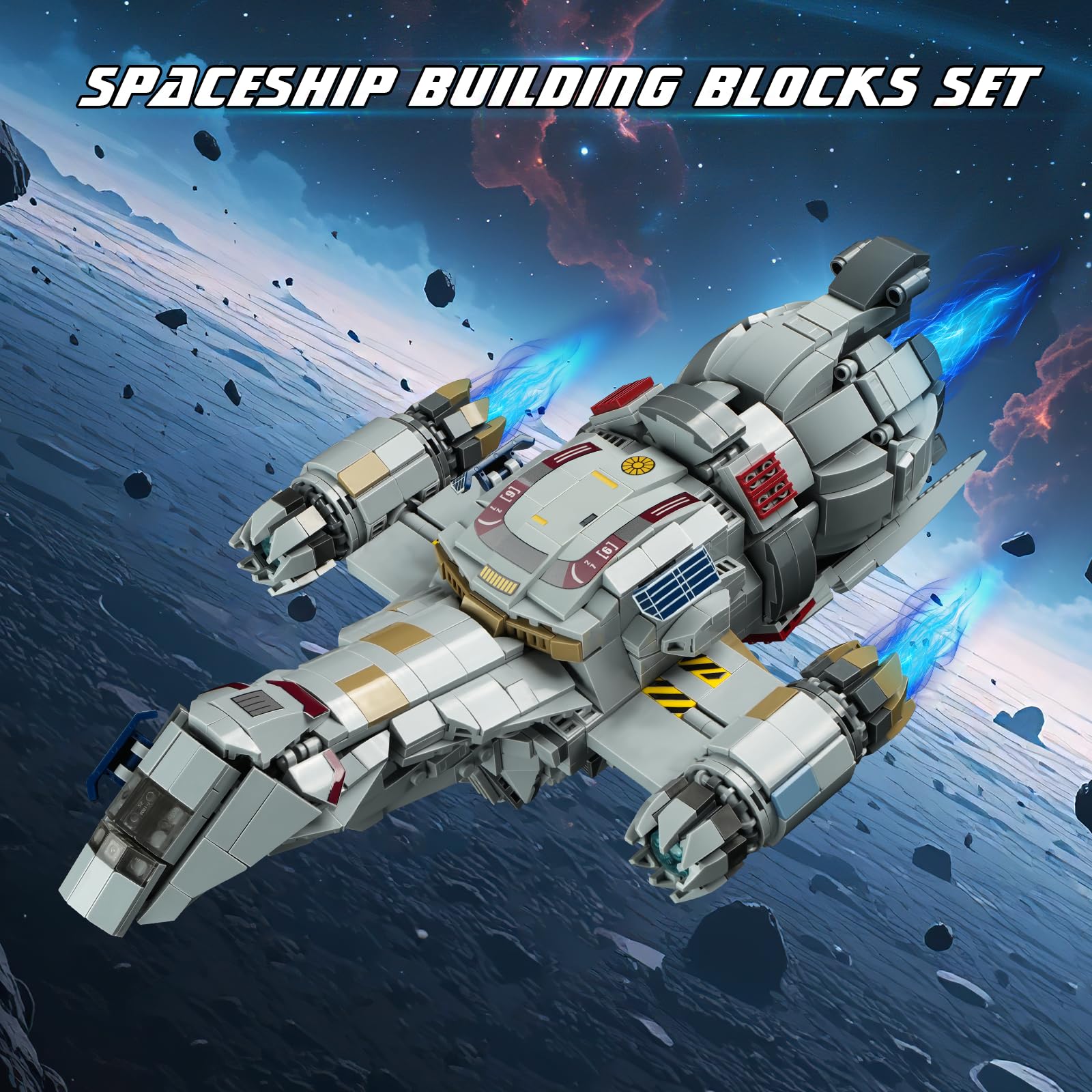 Firefly-Class Spaceship Building Set, Sci-Fi Space Wars Ship Model Toys, Compatible with Lego, Collectible Creative Building Blocks for Adults, Aged