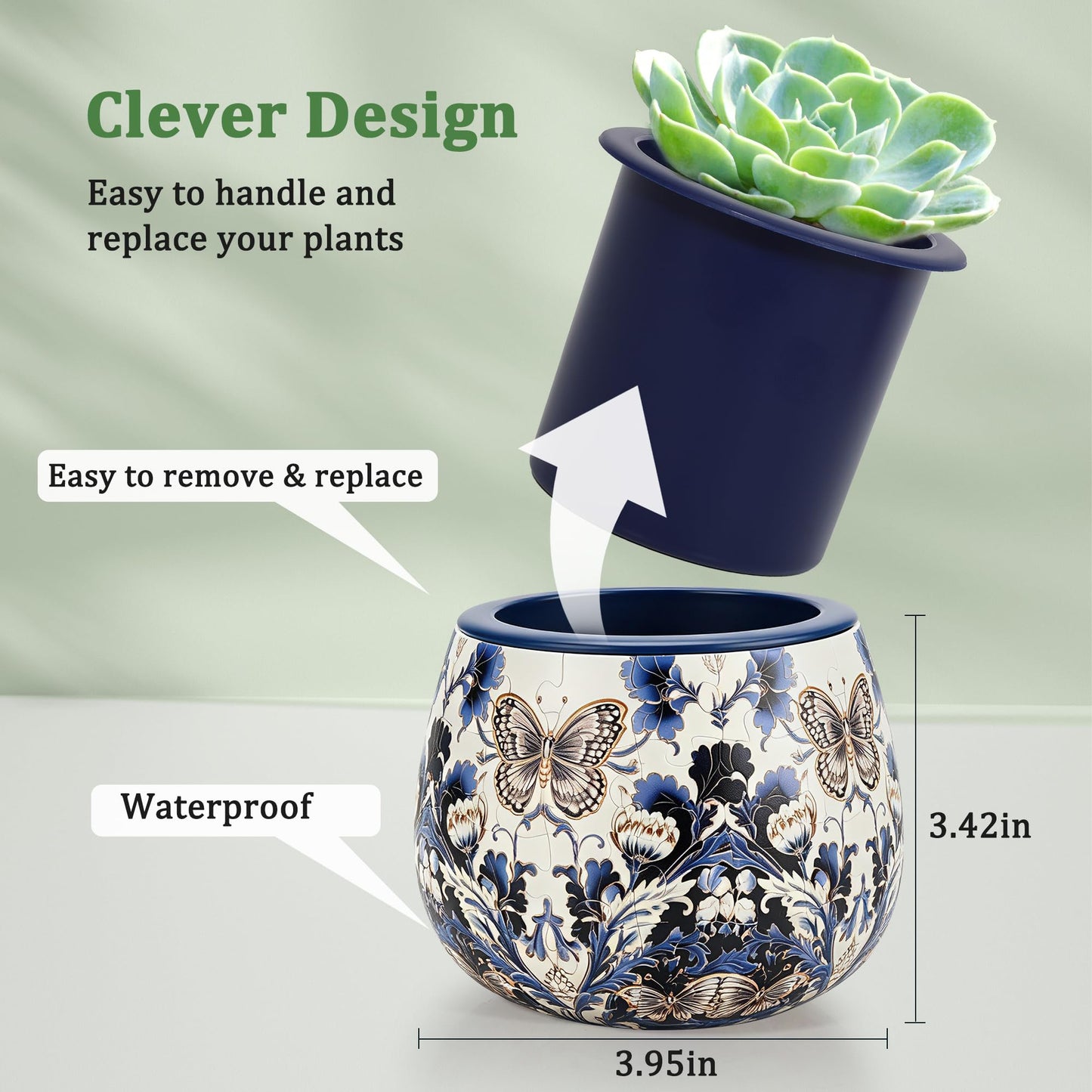 3D Puzzle Planter - No Glue Required UV Printing Unique 3D Puzzle Vase