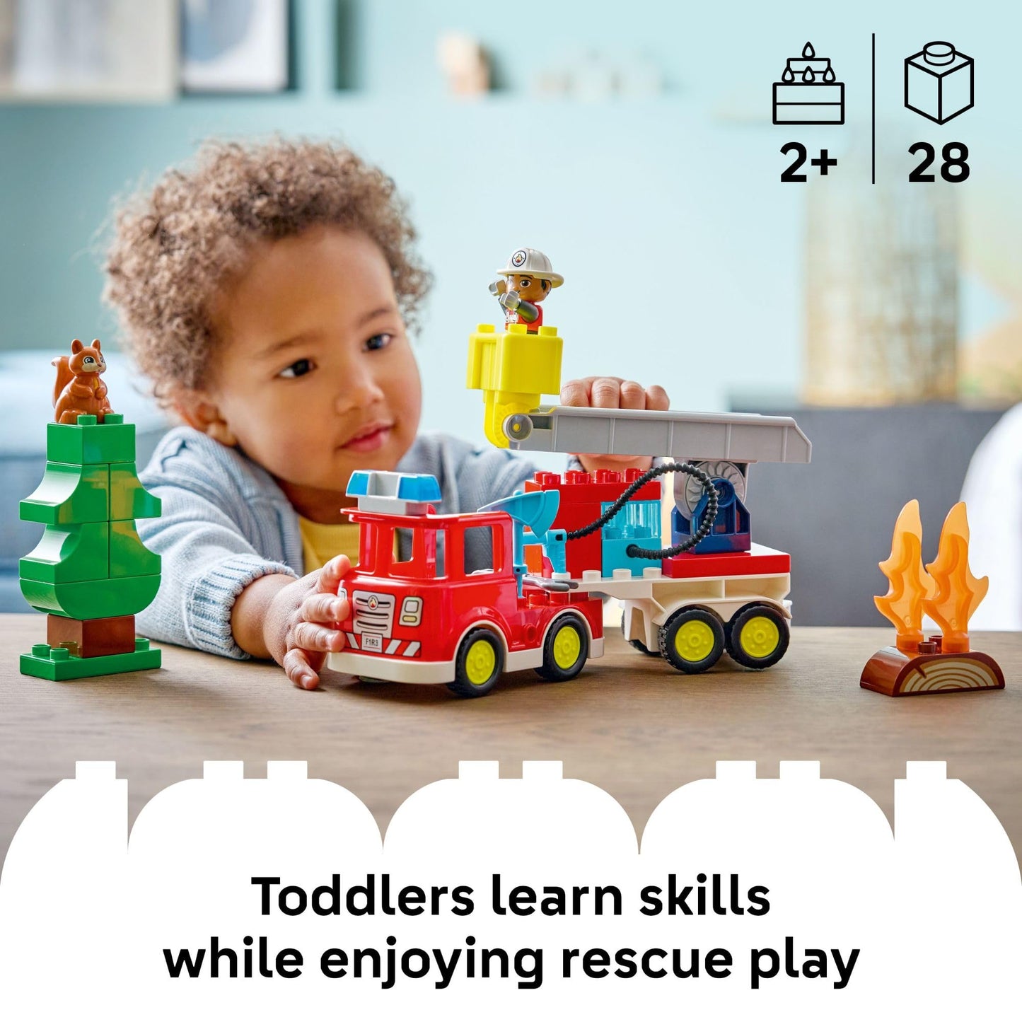 LEGO DUPLO Fire Truck with Hose and Firefighter 10473