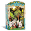 Hands Craft Moomin Moominous Dance Party Book Nook Kit - Fun 3D Puzzle with Touch LED Lights - DIY Wooden Craft Kit for Bookshelf Decor & Gifts
