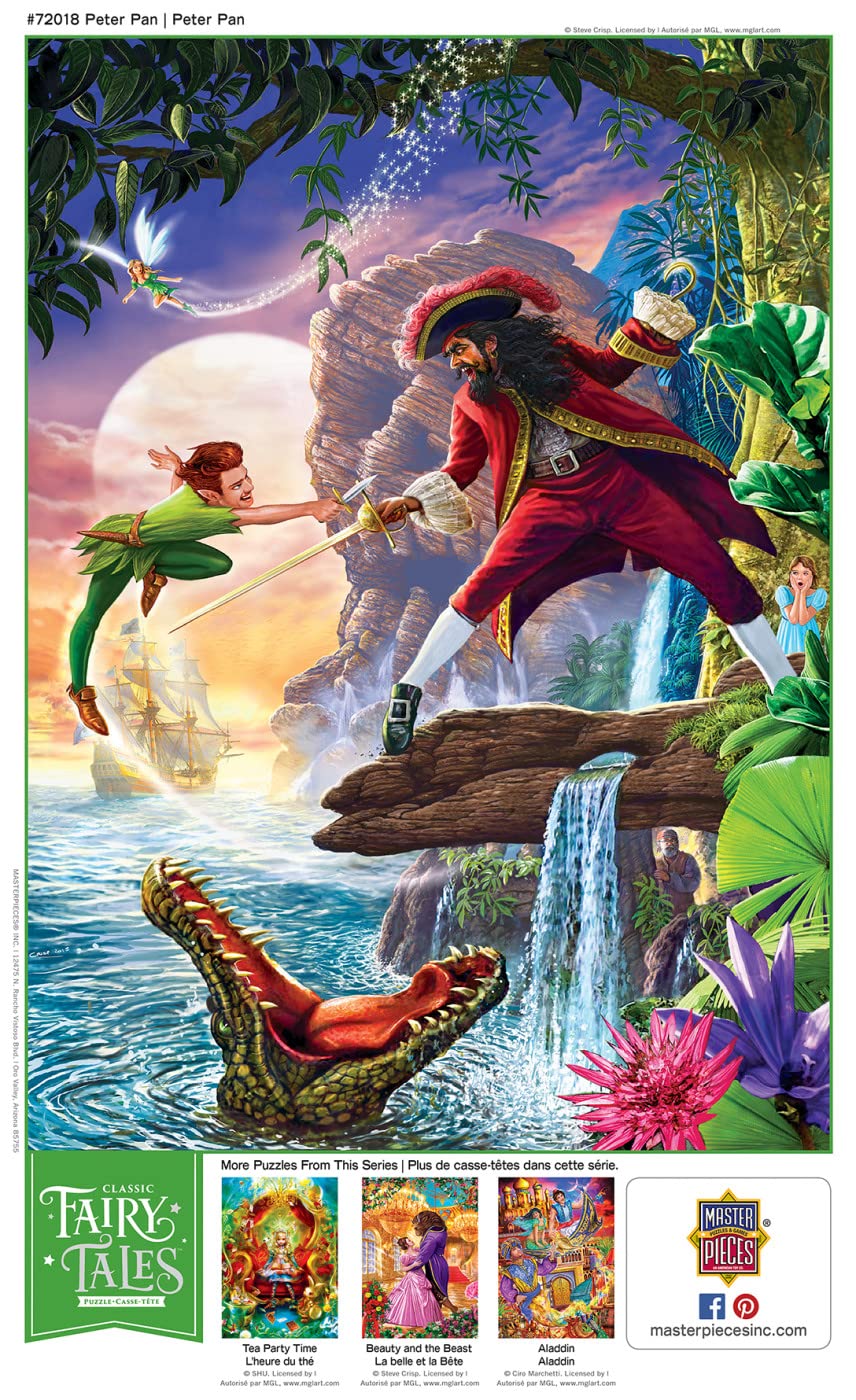 MasterPieces 1000 Piece Jigsaw Puzzle for Adults, Family, Or Youth - Peter Pan - 19.25"x26.75"