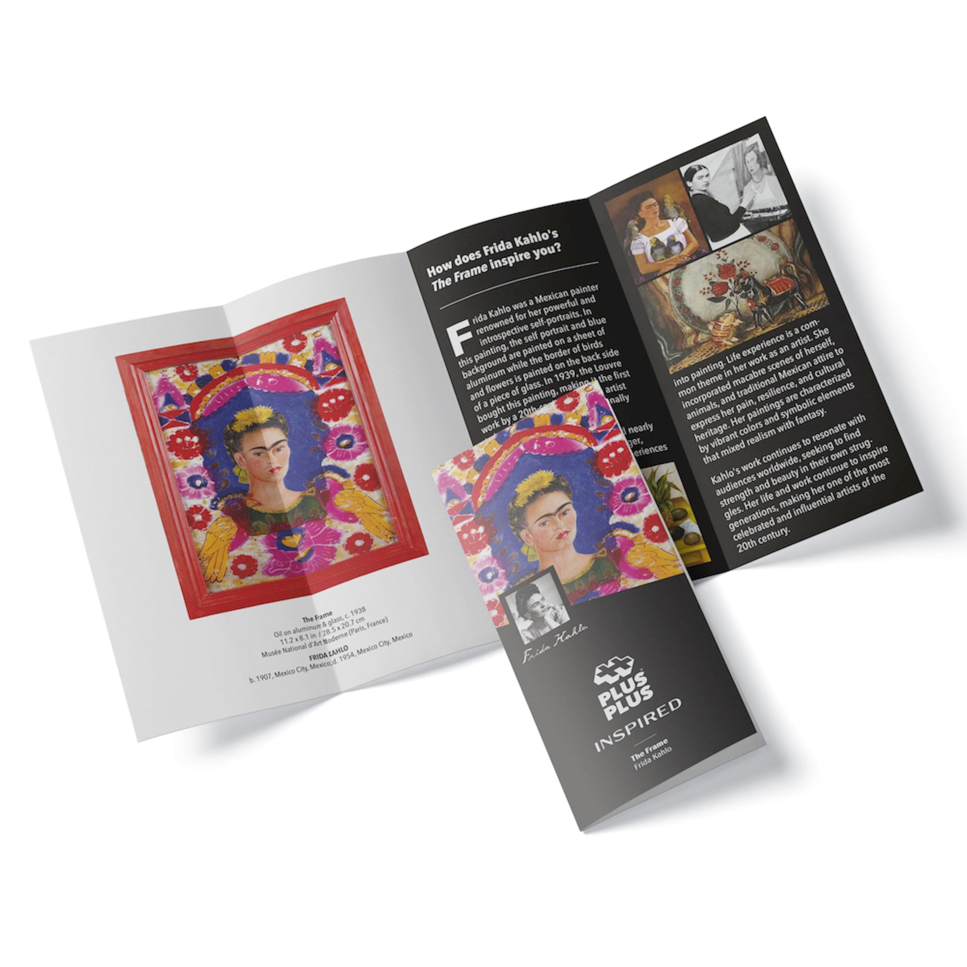 PLUS PLUS Inspired, Frida Kahlo - Art History Building Set, 3D Painting Kit & Craft Supplies for Kids, 350 Mini Interlocking Open Ended Pieces