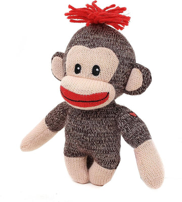 Plushland Adorable Sock Monkey, The Original Traditional Hand Knitted Stuffed Animal Toy Gift-for Kids, Babies, Teens, Girls and Boys Baby Doll