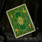 theory11 Wicked Playing Cards - Green Gold Oz Theme Poker Deck with Glinda & Elphaba Artwork, Magic, Cardistry, Game Night, Theater Fan Gift for Card