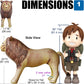 Jet Creations Inflatable Male Lion with Mane Stuffed Animal, Standing - Ideal for Safari or Wildlife Theme Parties, Favors, and Decorations, Size 36