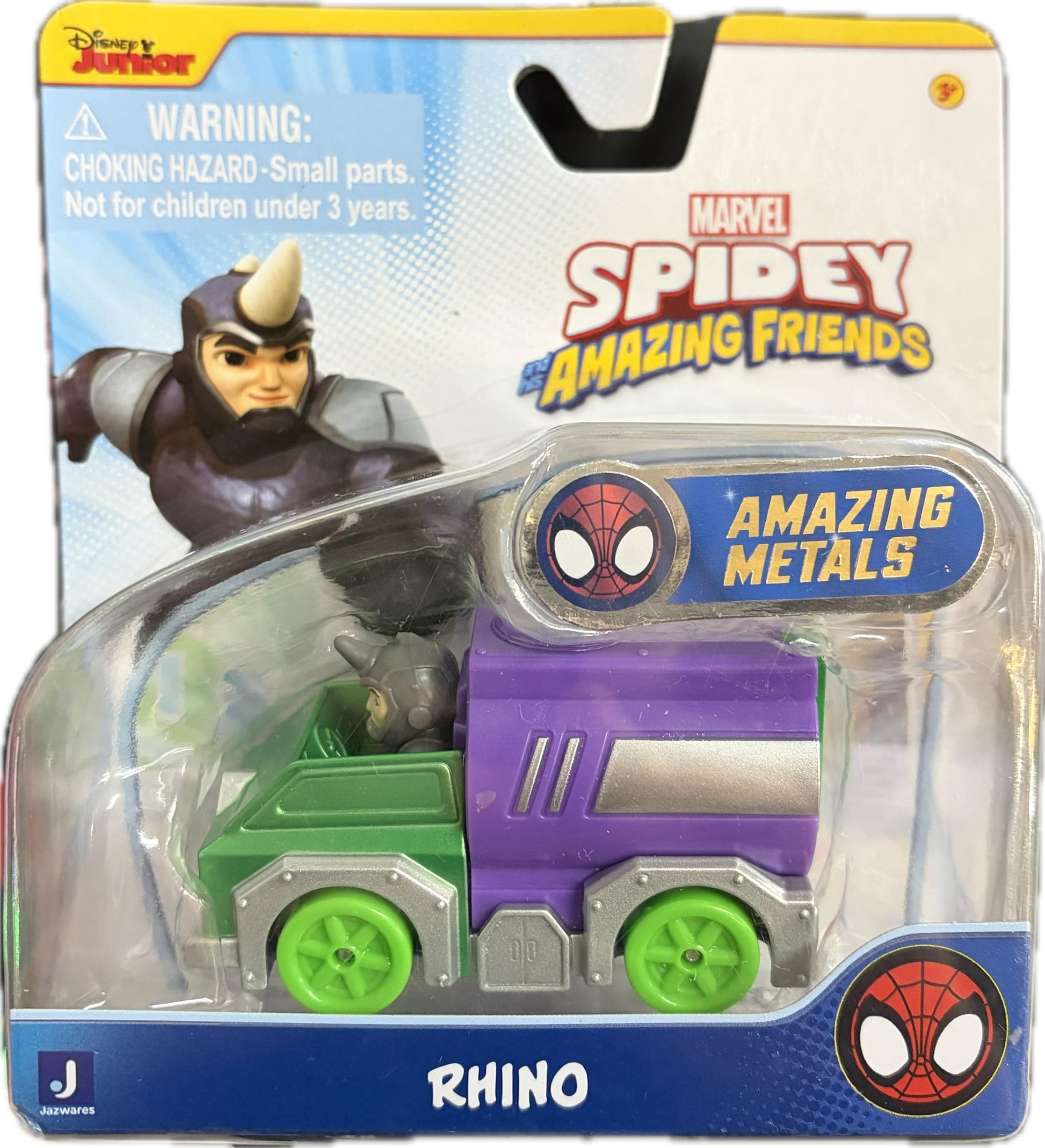 Spidey & Amazing Friends - Amazing Metals - Rhino Diecast Toy Vehicle