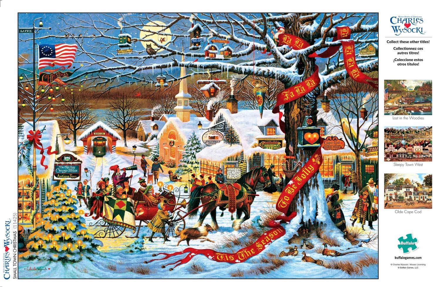 Buffalo Games Charles Wysocki, Small Town Scene, 1000 Piece Puzzle, 14+