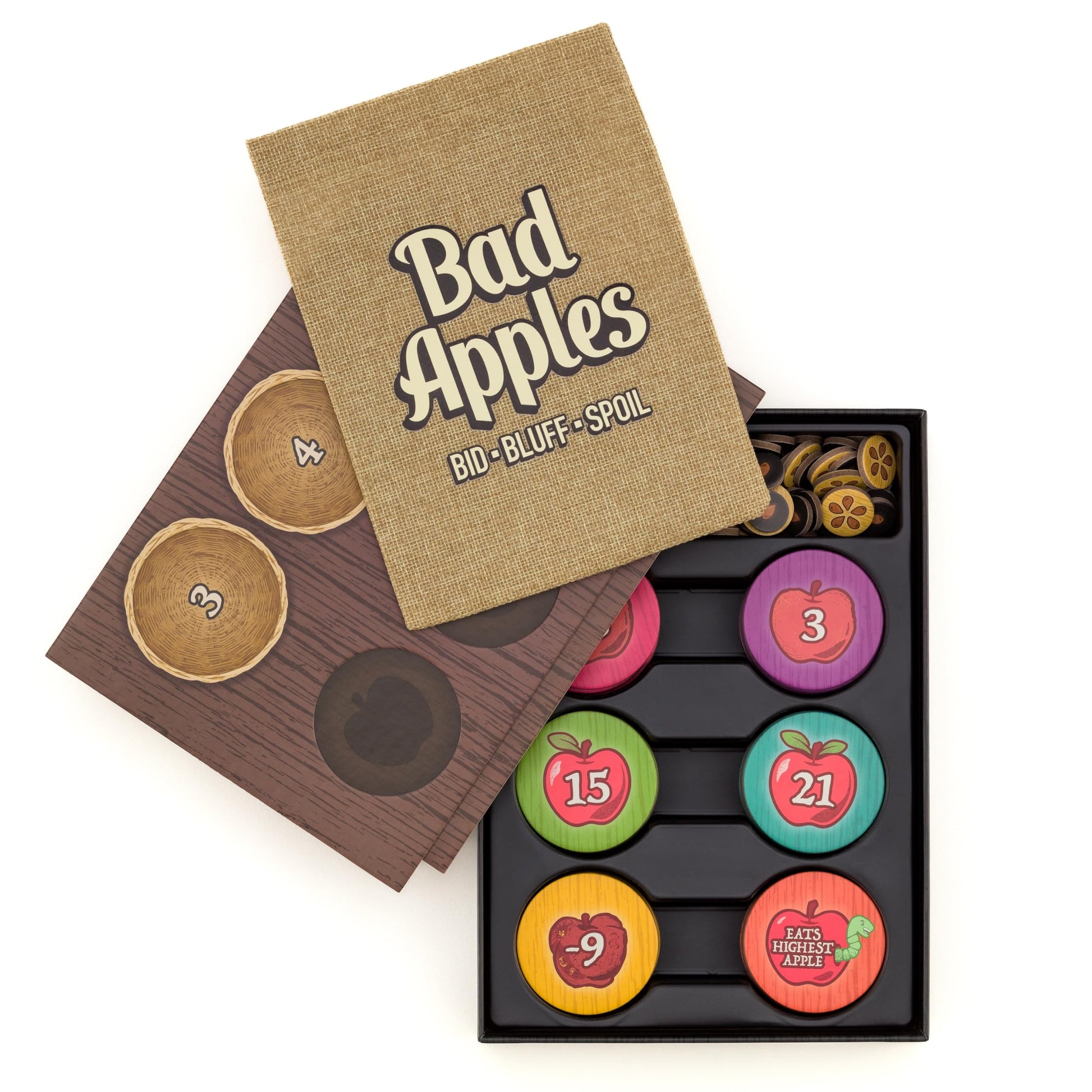 Lost Boy Entertainment Bad Apples - Board Games - Family Games - Party Games - for Adults and Teens - Strategy - Bidding & Bluffing - Game Night