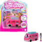 Barbie Mini BarbieLand Playsets with Toy Vehicle & 1.5-inch Doll, DreamCamper with Working Doors & Color-Change Pool