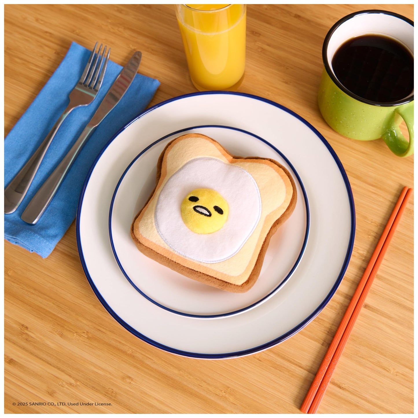 GUND Sanrio Gudetama The Lazy Egg Egg Toast 5-Inch Food Squishy Stuffed Toy