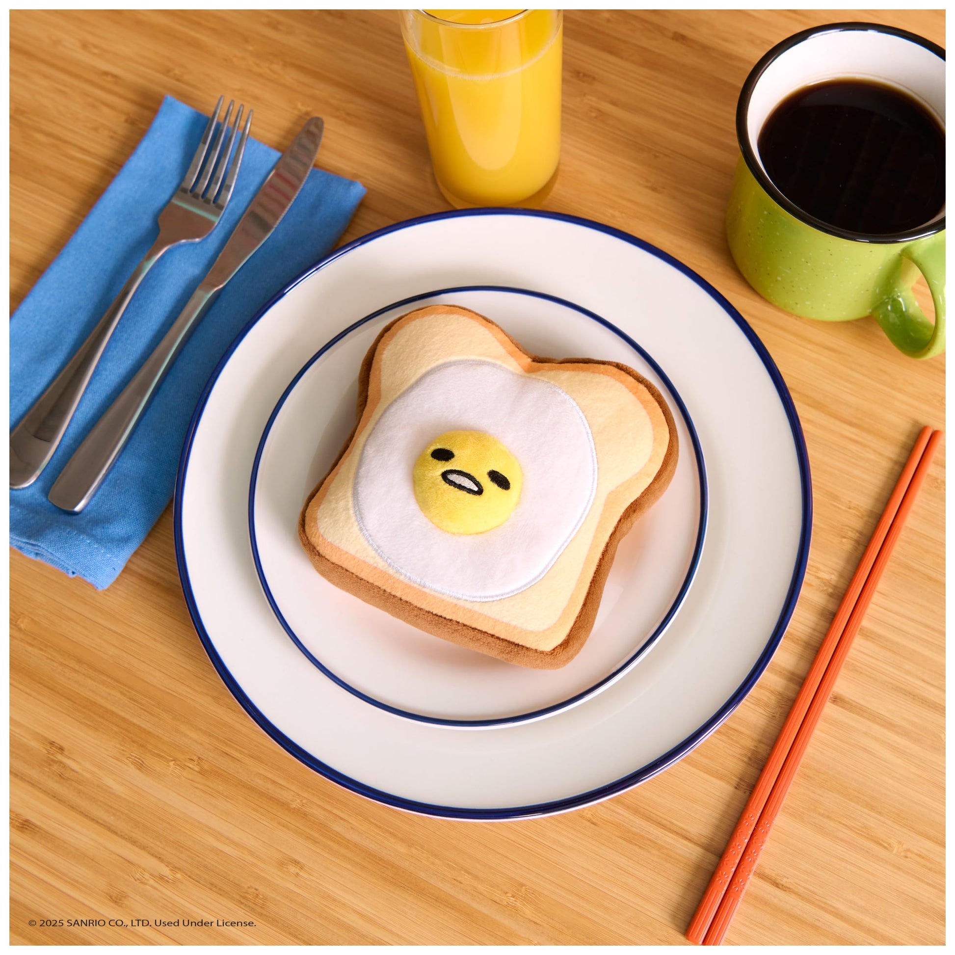 GUND Sanrio Gudetama The Lazy Egg Egg Toast 5-Inch Food Squishy Stuffed Toy