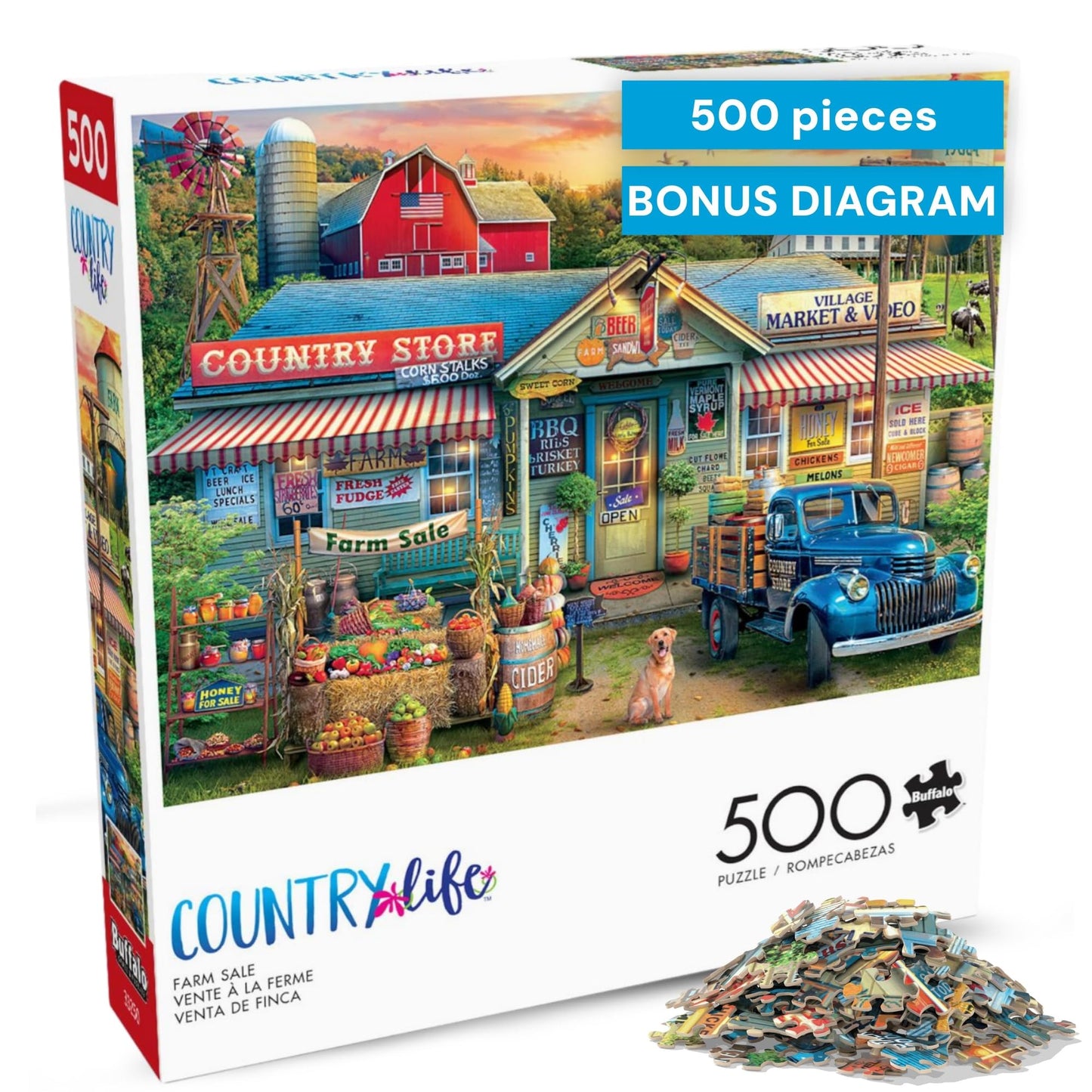 Buffalo Games - Country Living: Farm Life - 500 Piece Puzzle for Adults