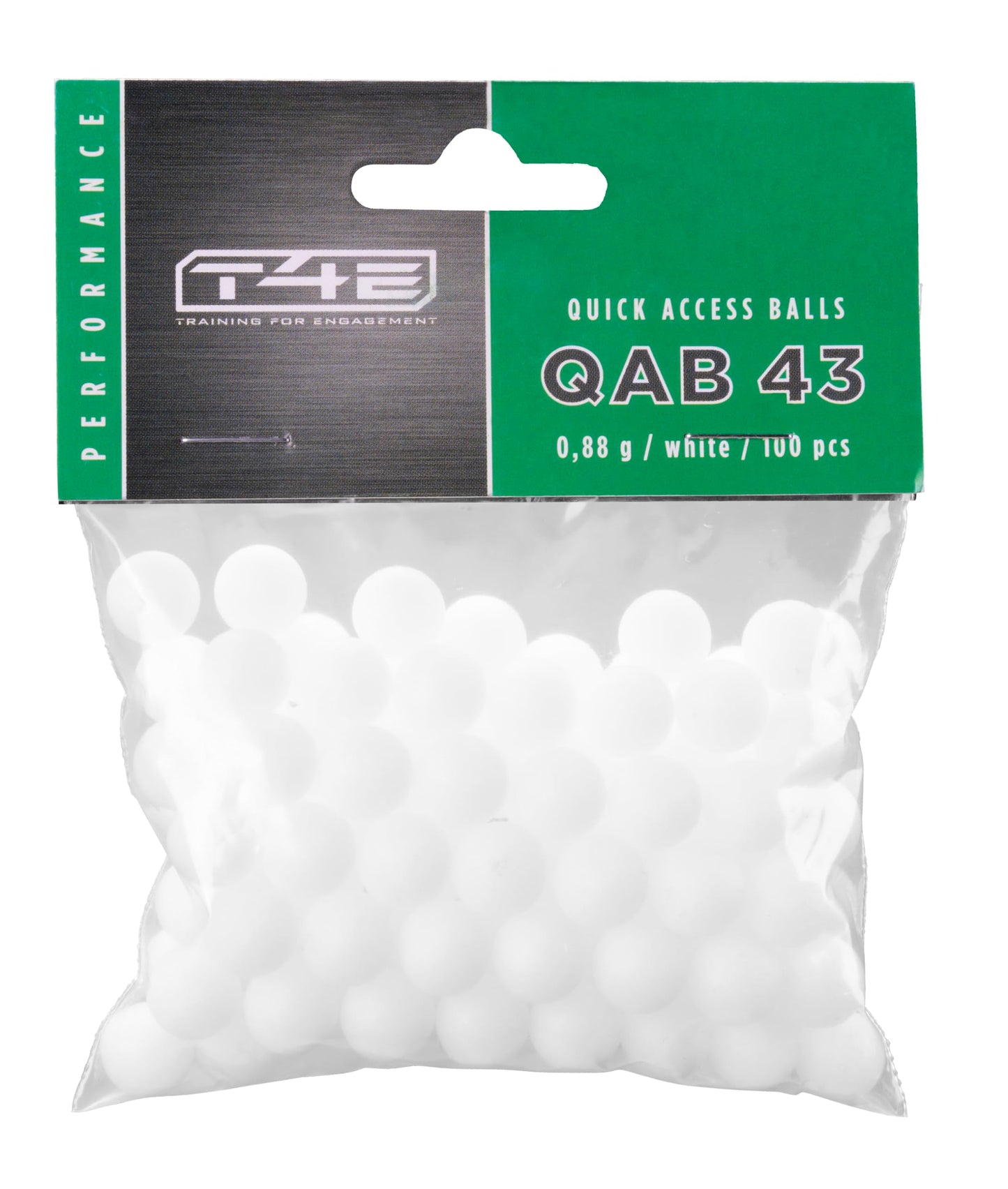 T4E Quick Access Balls Solid Polymer Rounds, .43 Caliber, 100 ct