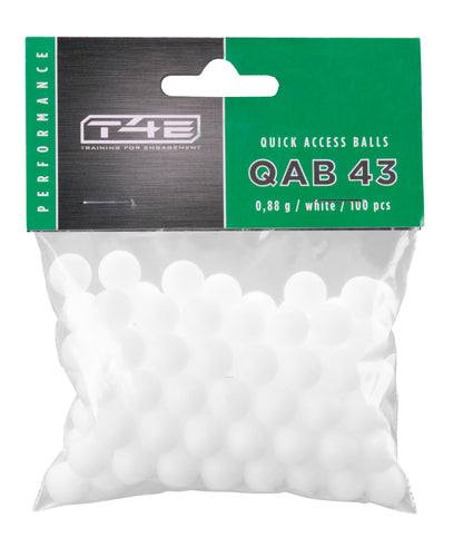 T4E Quick Access Balls Solid Polymer Rounds, .43 Caliber, 100 ct